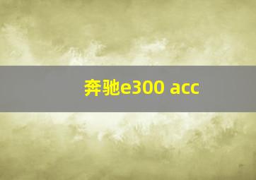 奔驰e300 acc